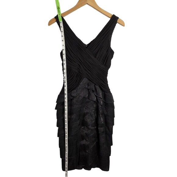 Sangria Sheath Dress Womens 4 Black Cocktail Party Sleeveless V-Neck Form Fit - Picture 8 of 12